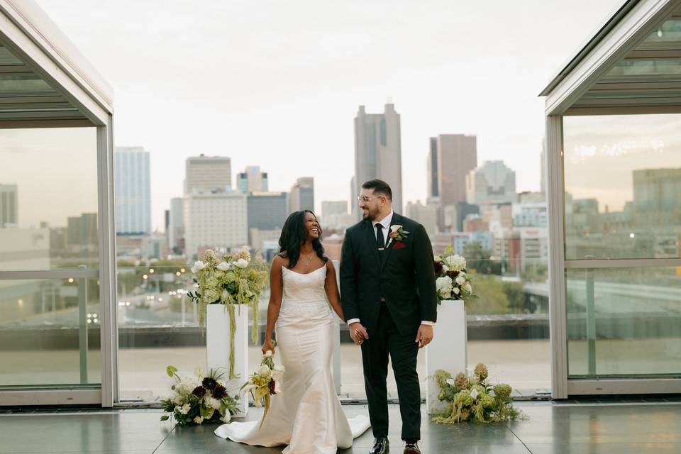 Verdant Floral Couple