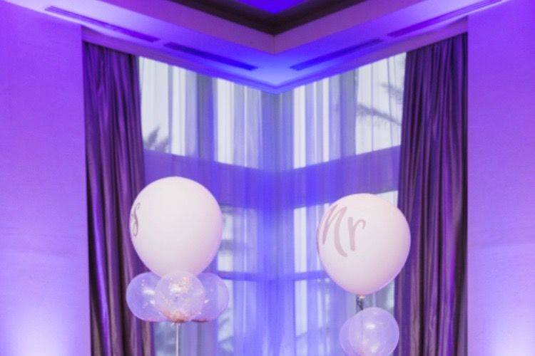 Sweetheart table for the bride and groom.