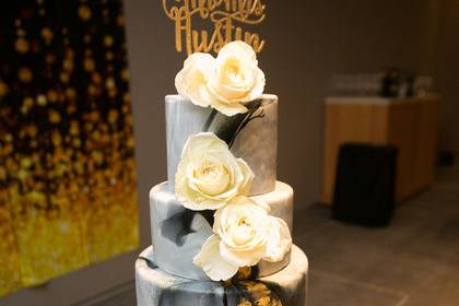 Beautiful marble wedding cake.