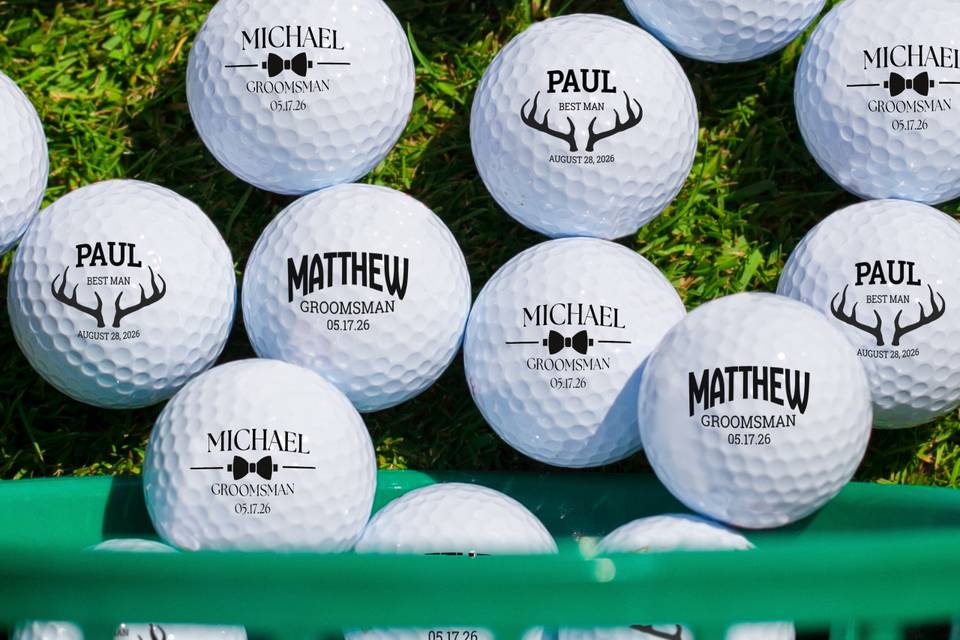 Groomsman Monogram Golf Balls