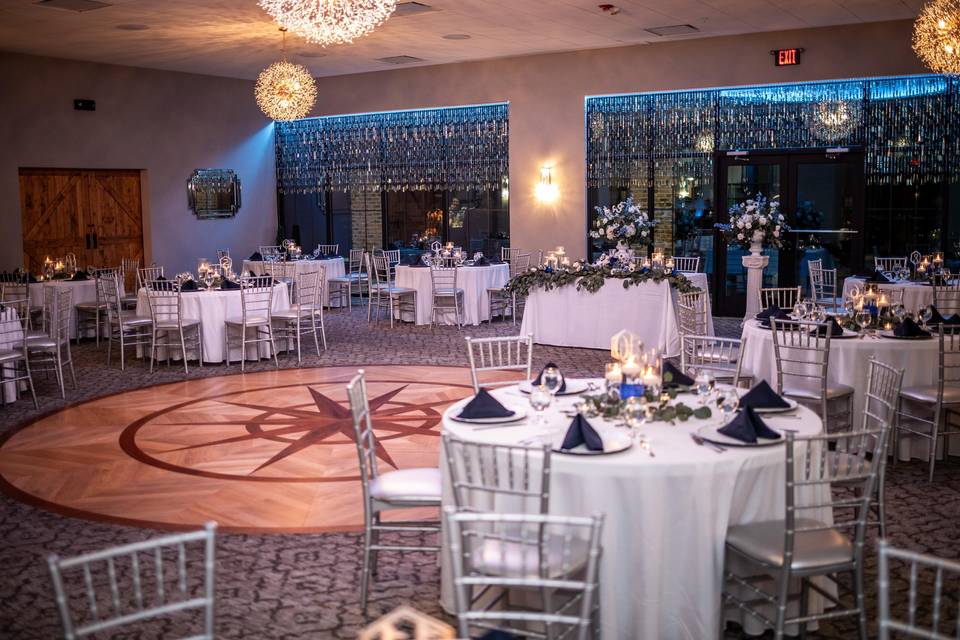 Ballroom Reception in Blue