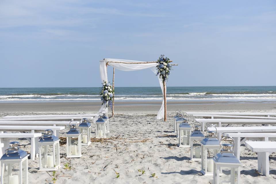 Outdoor wedding ceremony