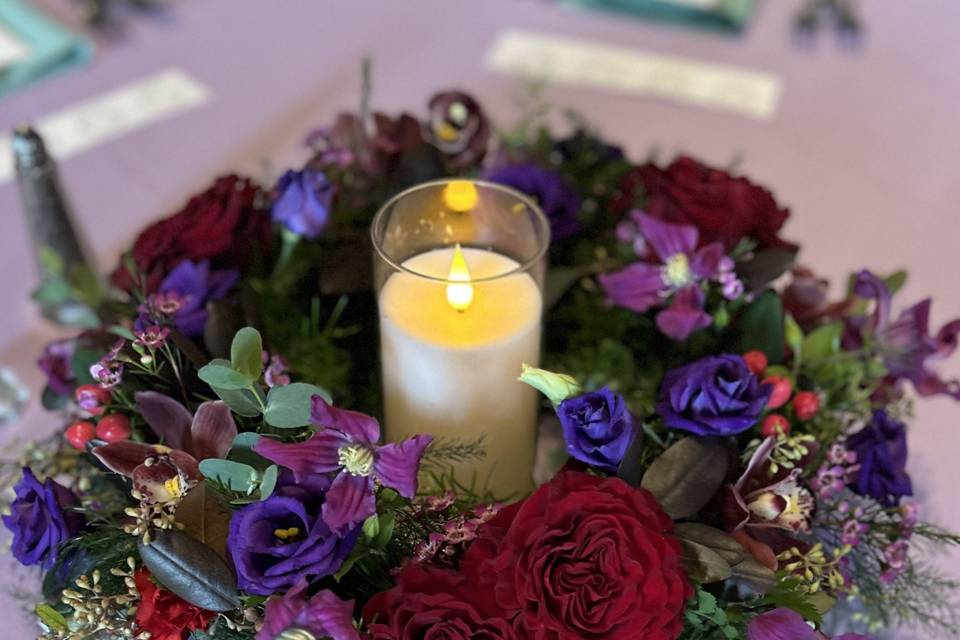 Candle Wreath Centerpiece