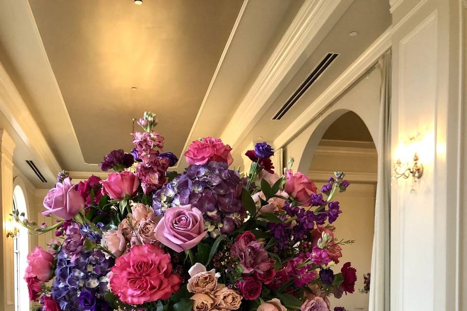Elevated Pink & Purple Flowers