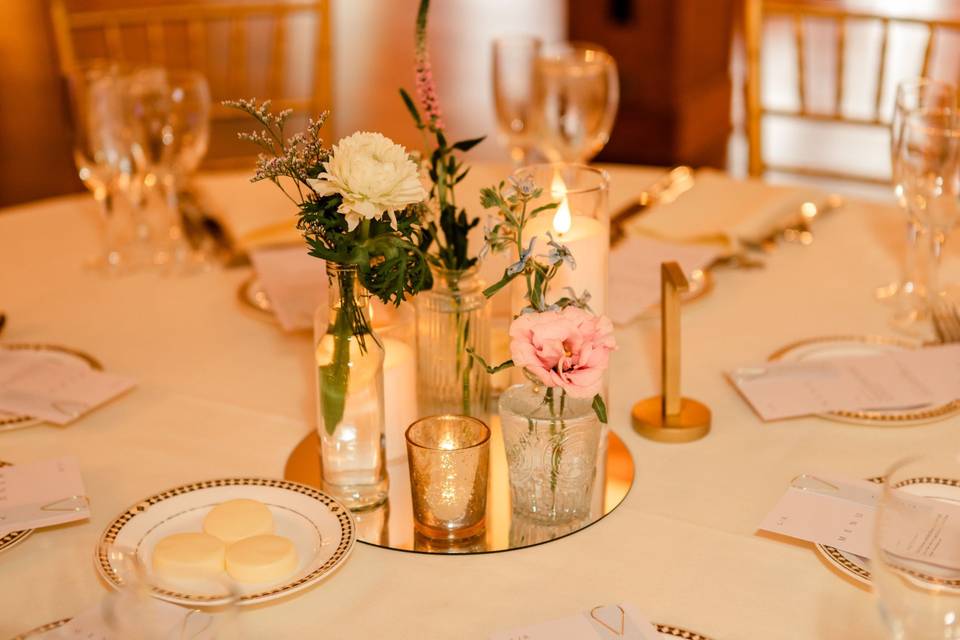 Bud Vase and Votive Tray