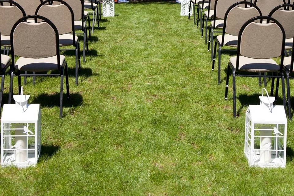 Outdoor wedding ceremony