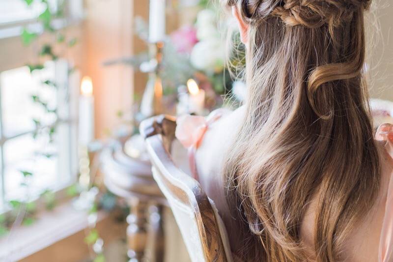 Braided half updo