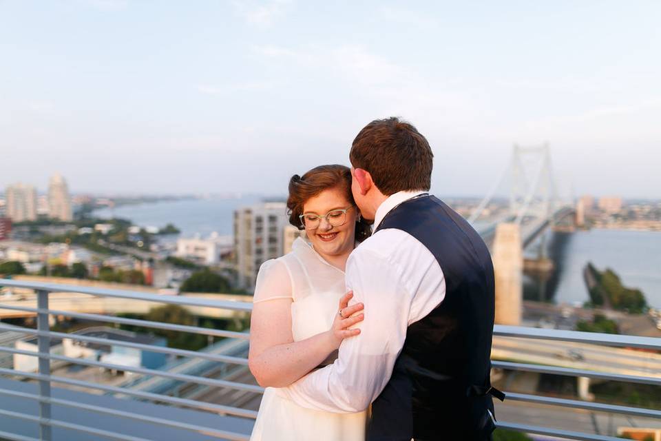 Old City Roof Top Engagement