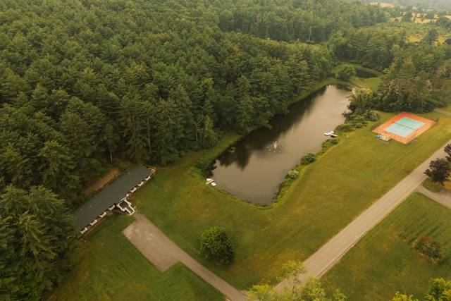 Pond aerial view