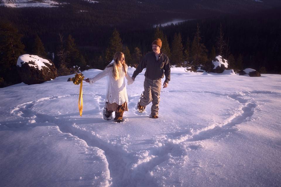 Winter wedding adventure