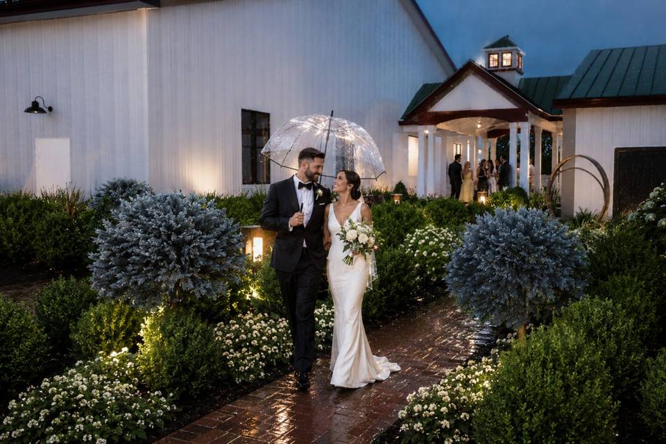 Rainy wedding walk through Brush Row.jpg