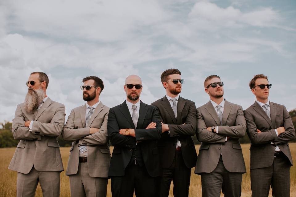 Groomsmen being silly