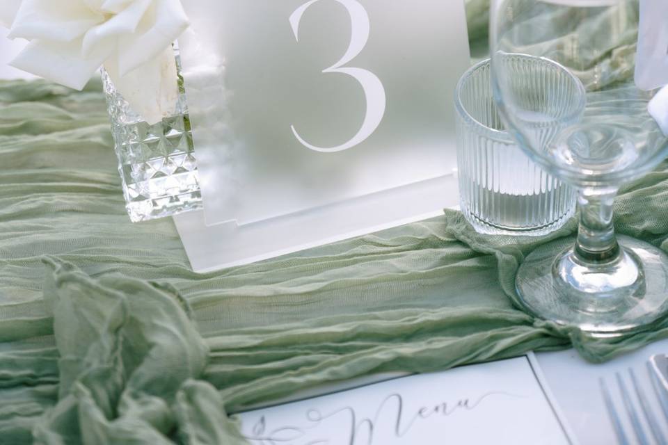 Minimalist Wedding Reception
