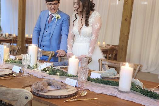 Rustic wedding reception