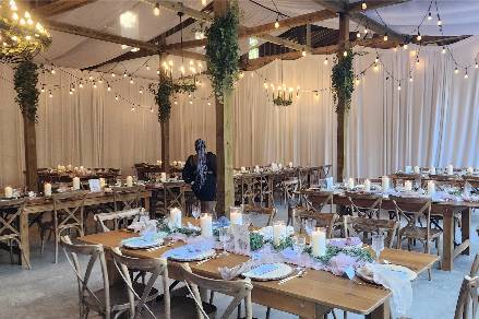 Rustic wedding reception