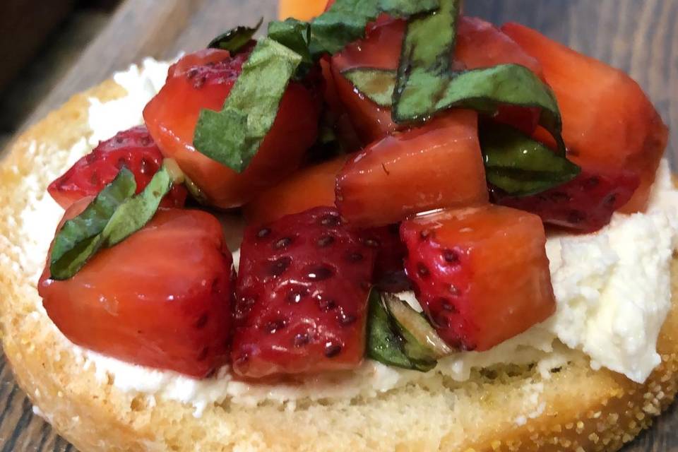 Strawberry and goat cheese