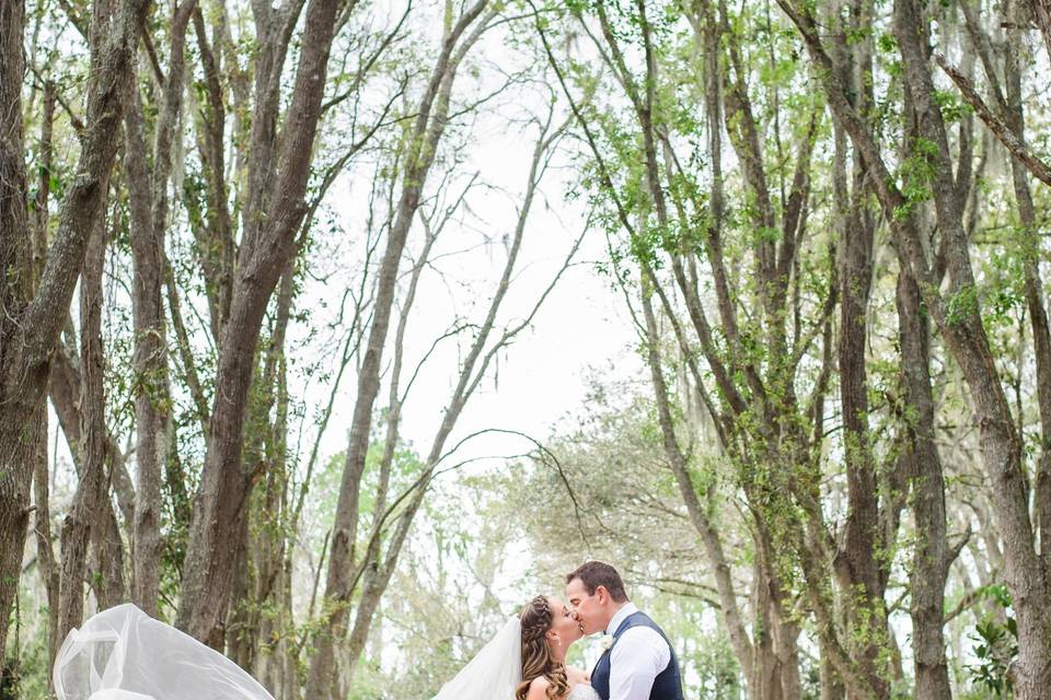 Kissing under the trees