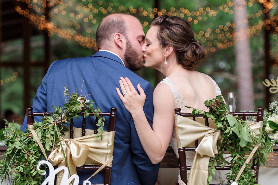 Bride and Groom in custom seat