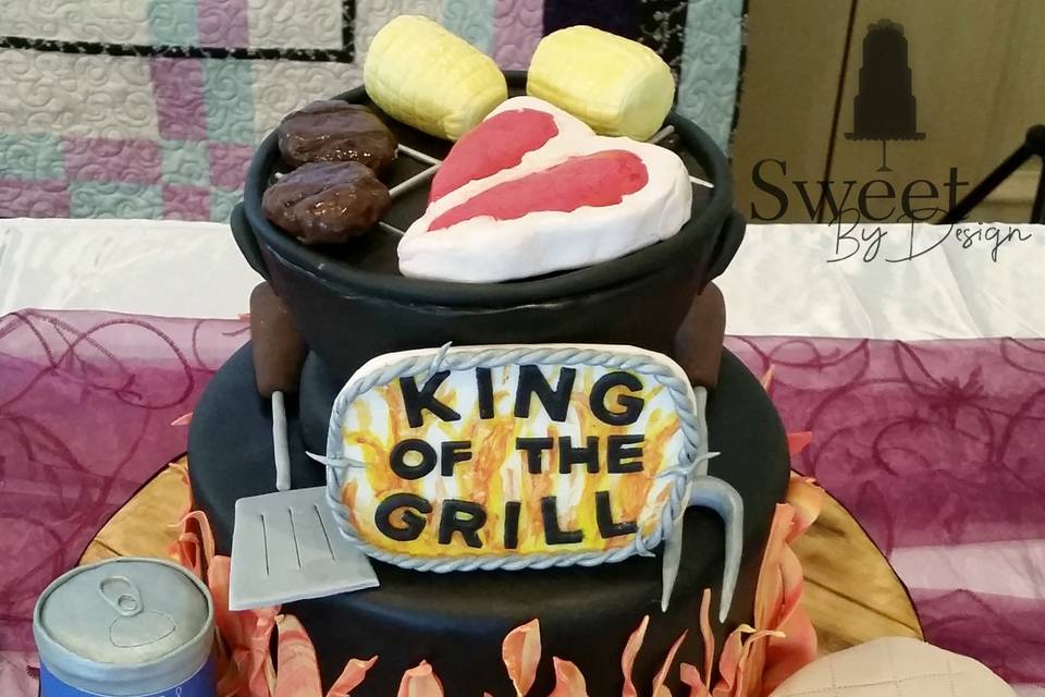 Grill groom's cake by sweet by design in melissa, tx