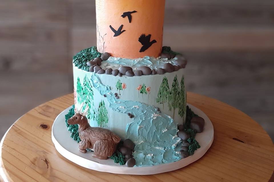 Hunting groom's cake