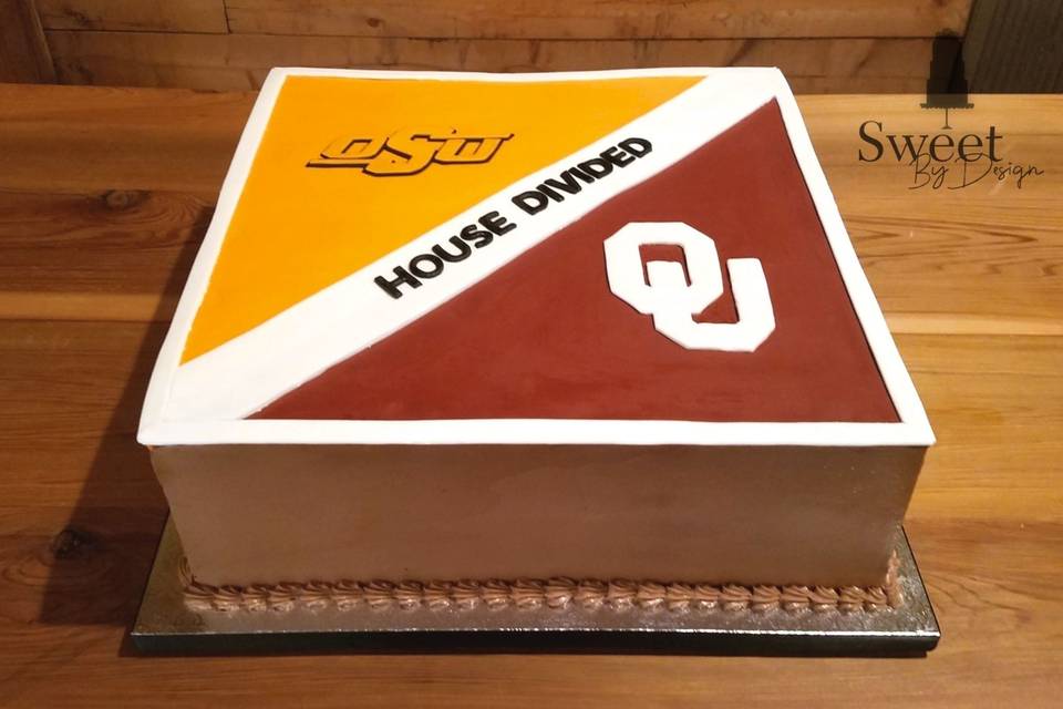 House divided groom's cake