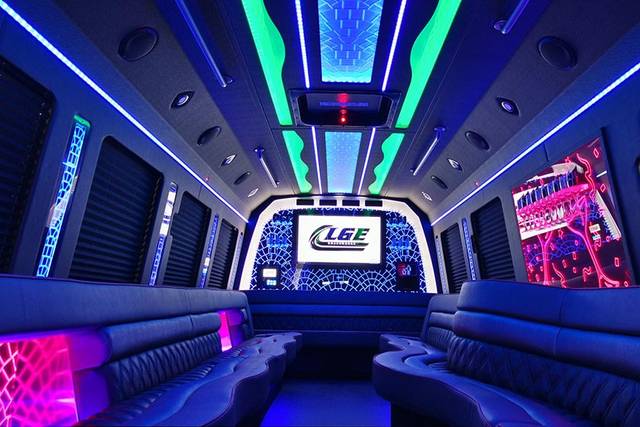 Inside Of Limo Bus