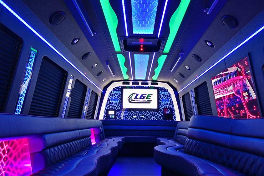 Inside Of Limo Bus