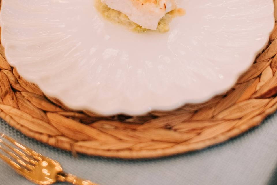 Seared Halibut, yuzu, leeks