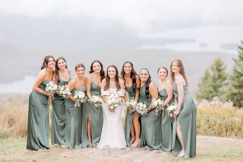 Bridal party at the summit