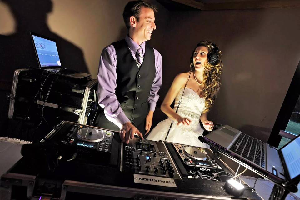 The bride with DJ