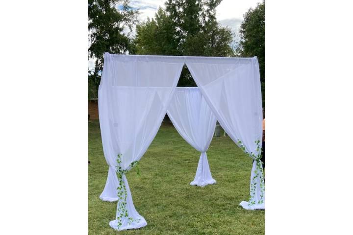 Boho Chic Sheer Wedding Canopy
