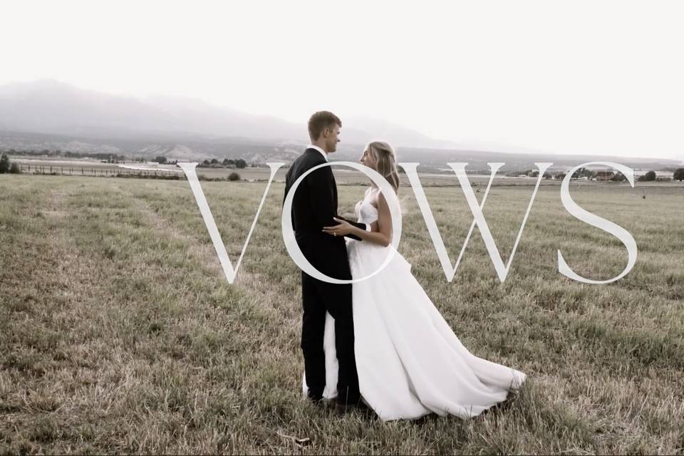 Quiet field vows moment