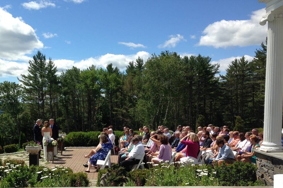 Patio ceremony area