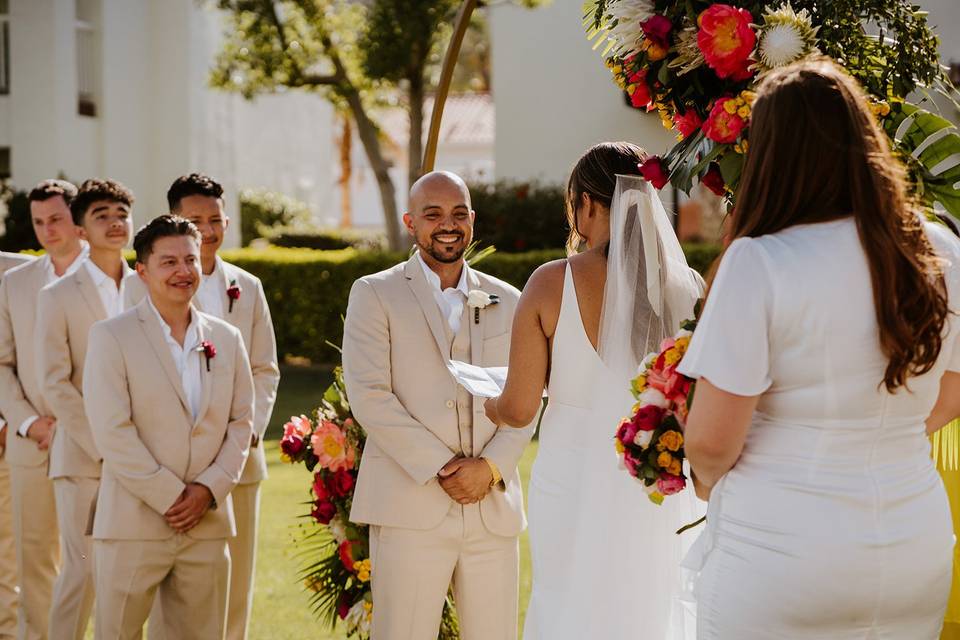 At the altar