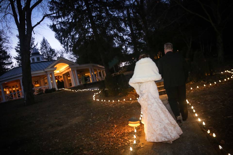 Candlelit path