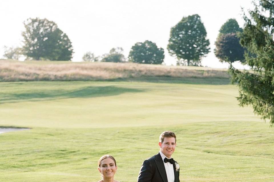 Couple smiling