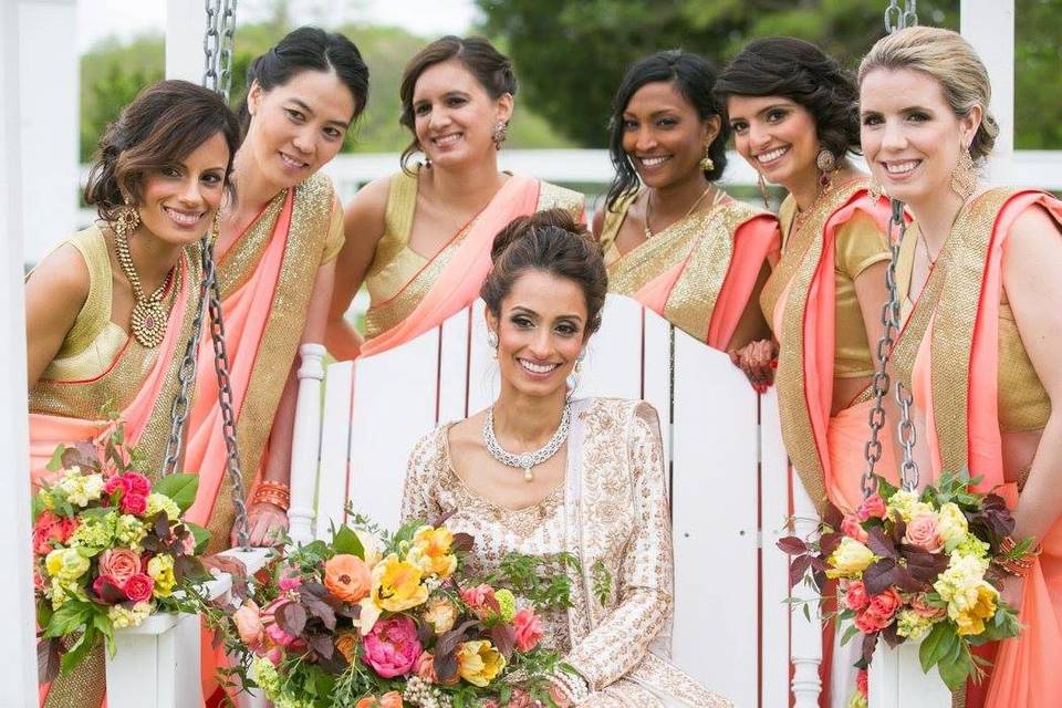 I did all the makeup for celebrity country artist Jena Kramer's bridesmaids.