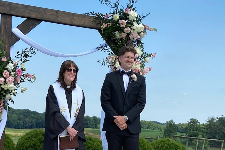 Waiting with the Groom.