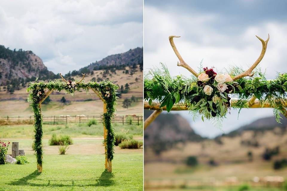 Our hilltop ceremony views