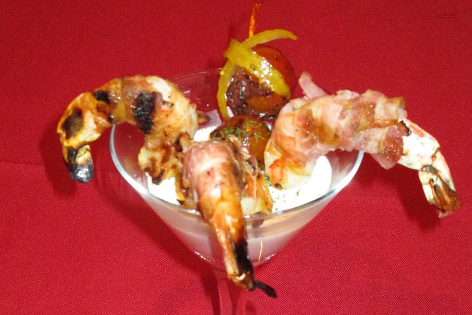 Pancetta Wrapped Shrimp Cocktail