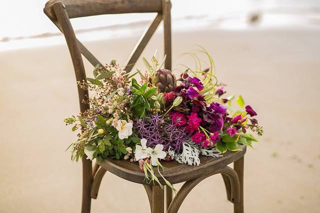 Bouquet on a chair