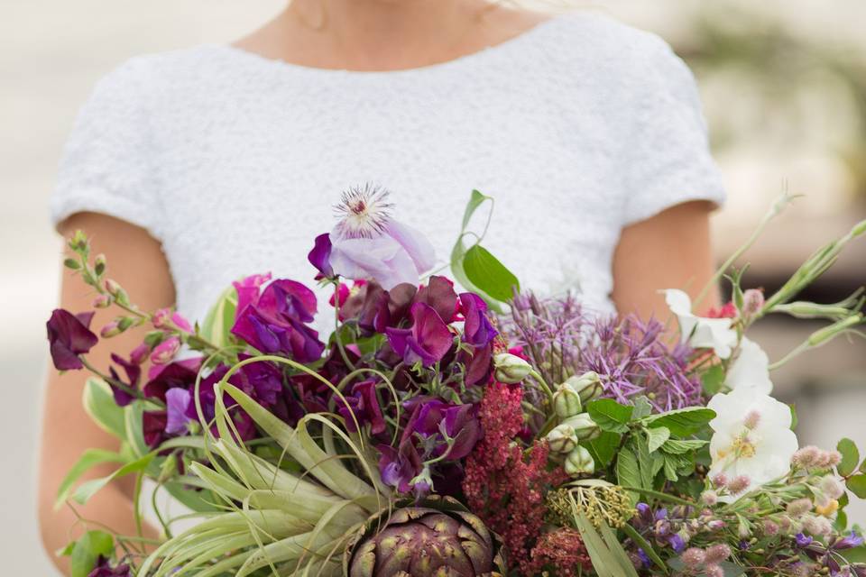 Colorful bridal bouquet