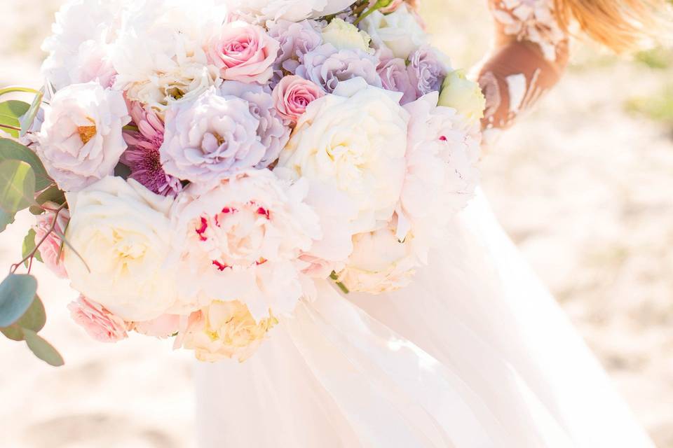 Bride and her bouquet