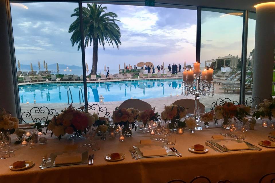 Pool restaurant view