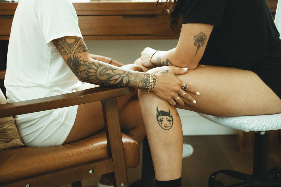 Brides getting ready