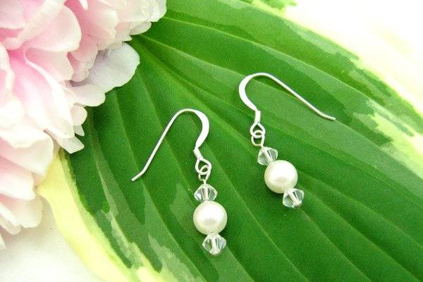 The Joanna earrings. Available in over 40 colors and can be custom made as clip-ons.