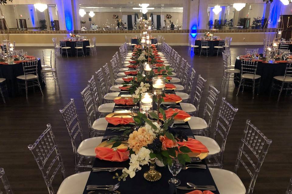 Reception table setup