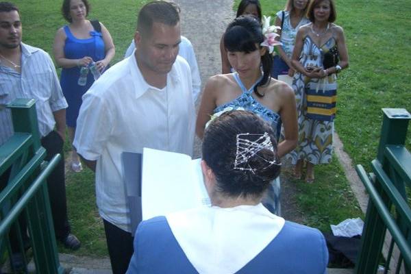 Bergen County New Jersey Sunset Wedding