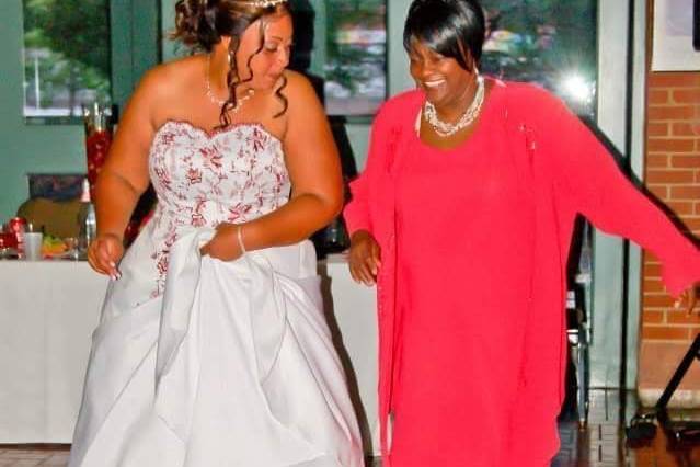 Bride enjoying dance with her