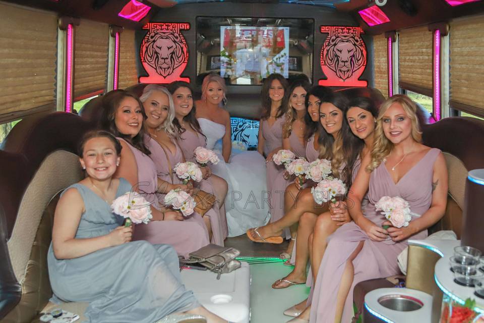 Bride and bridesmaids